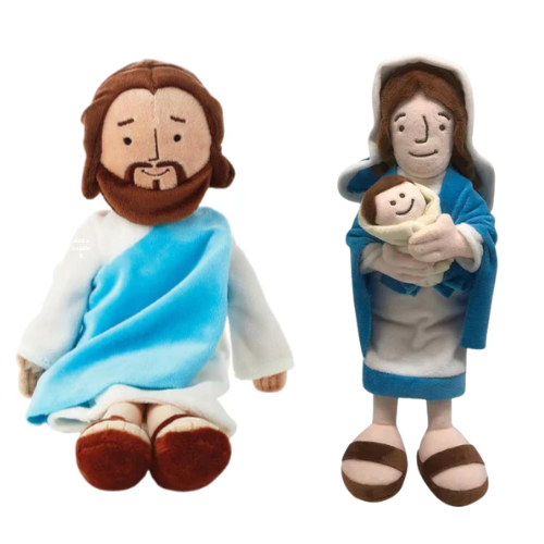 Glaer™ Jesus and Mary Plushie